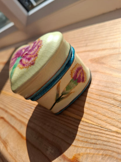 'Cunt' Upcycled Floral Bee Heart Shaped Trinket Pot