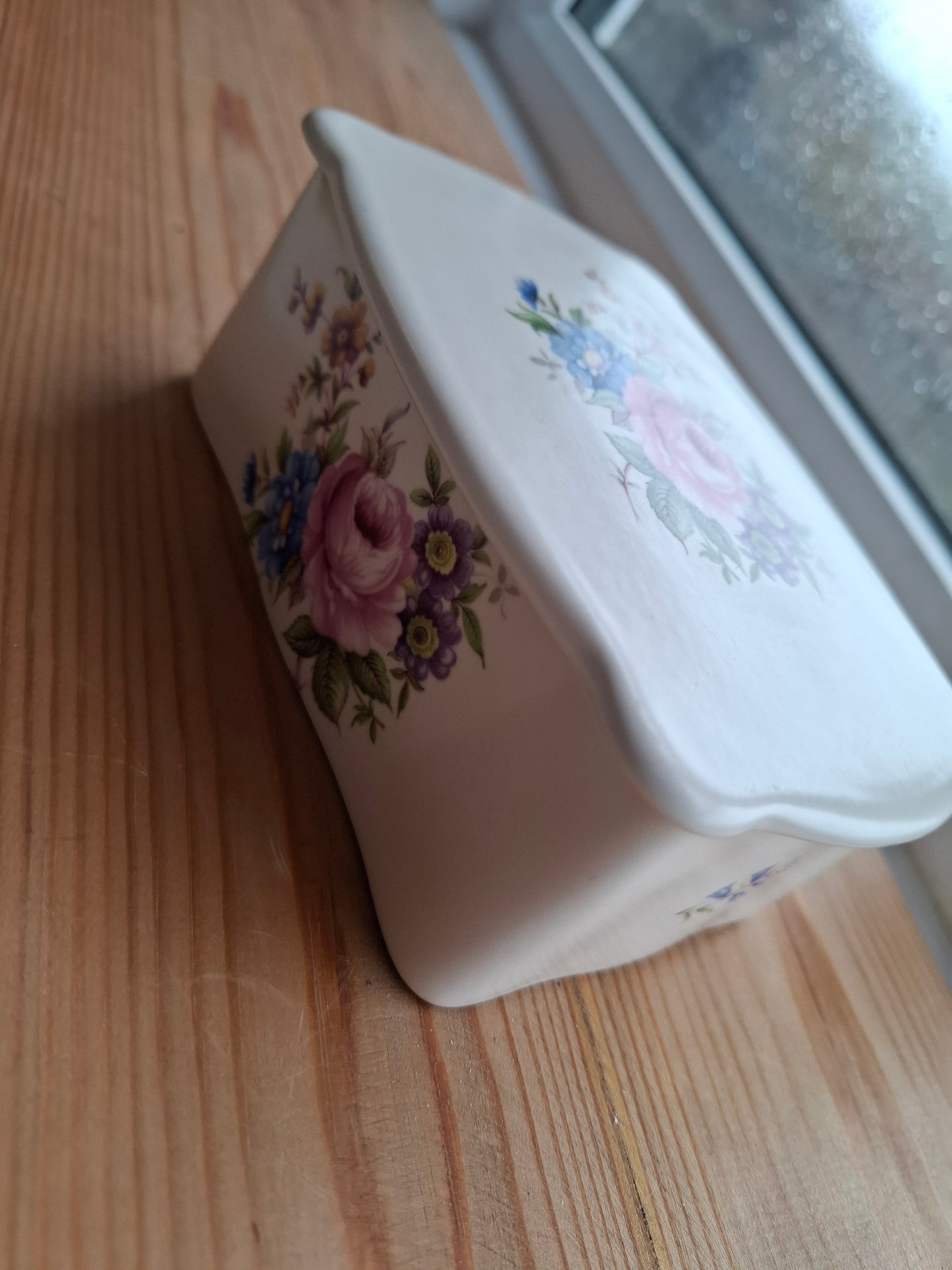 'Eat A Bag Of Dicks' Large Upcycled Floral Ceramic Pot
