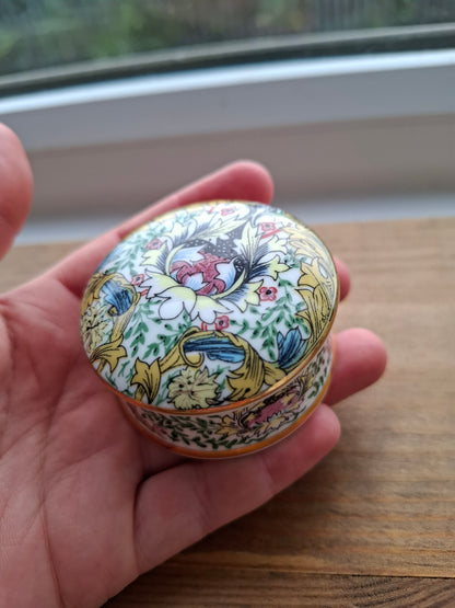 'Cunt' Upcycled Fancy Round Yellow Trinket Pot