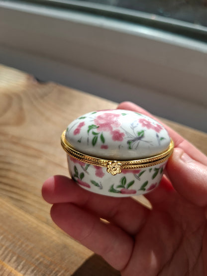 'Cunt' Upcycled Mini Trinket/Pill Pot Pink Floral