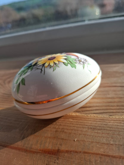 'Cunt' Upcycled Small Sunflower Egg Shaped Trinket Pot