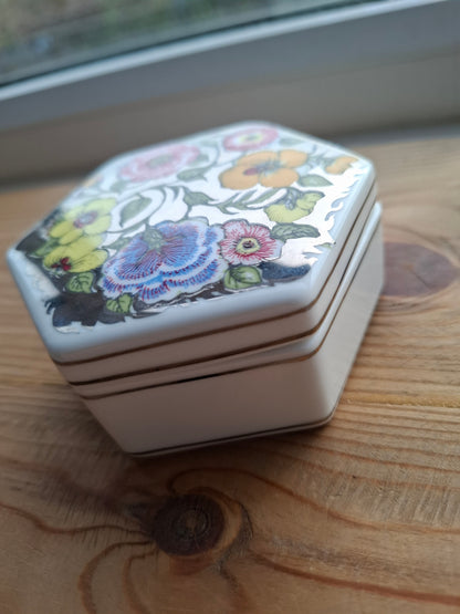 'Sugar Tits' Upcycled Shiny Floral Trinket Pot