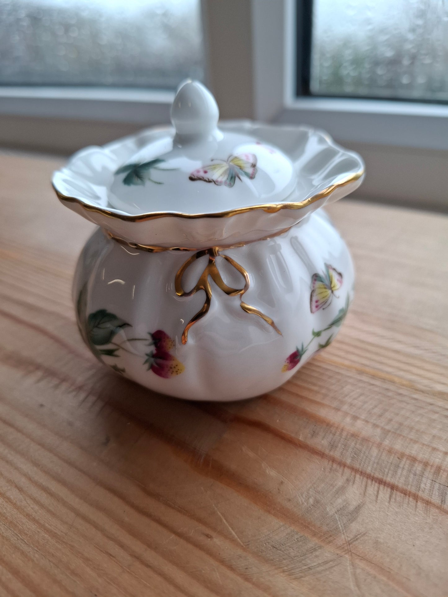 'Cunt' Upcycled Fancy Bag Style Trinket Pot (Gold Writing)