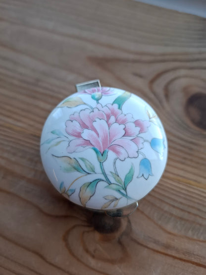 'Cunt' Upcycled Pastely Floral Trinket Pot With Clasp