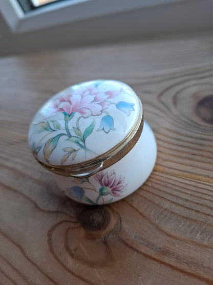 'Cunt' Upcycled Pastely Floral Trinket Pot With Clasp