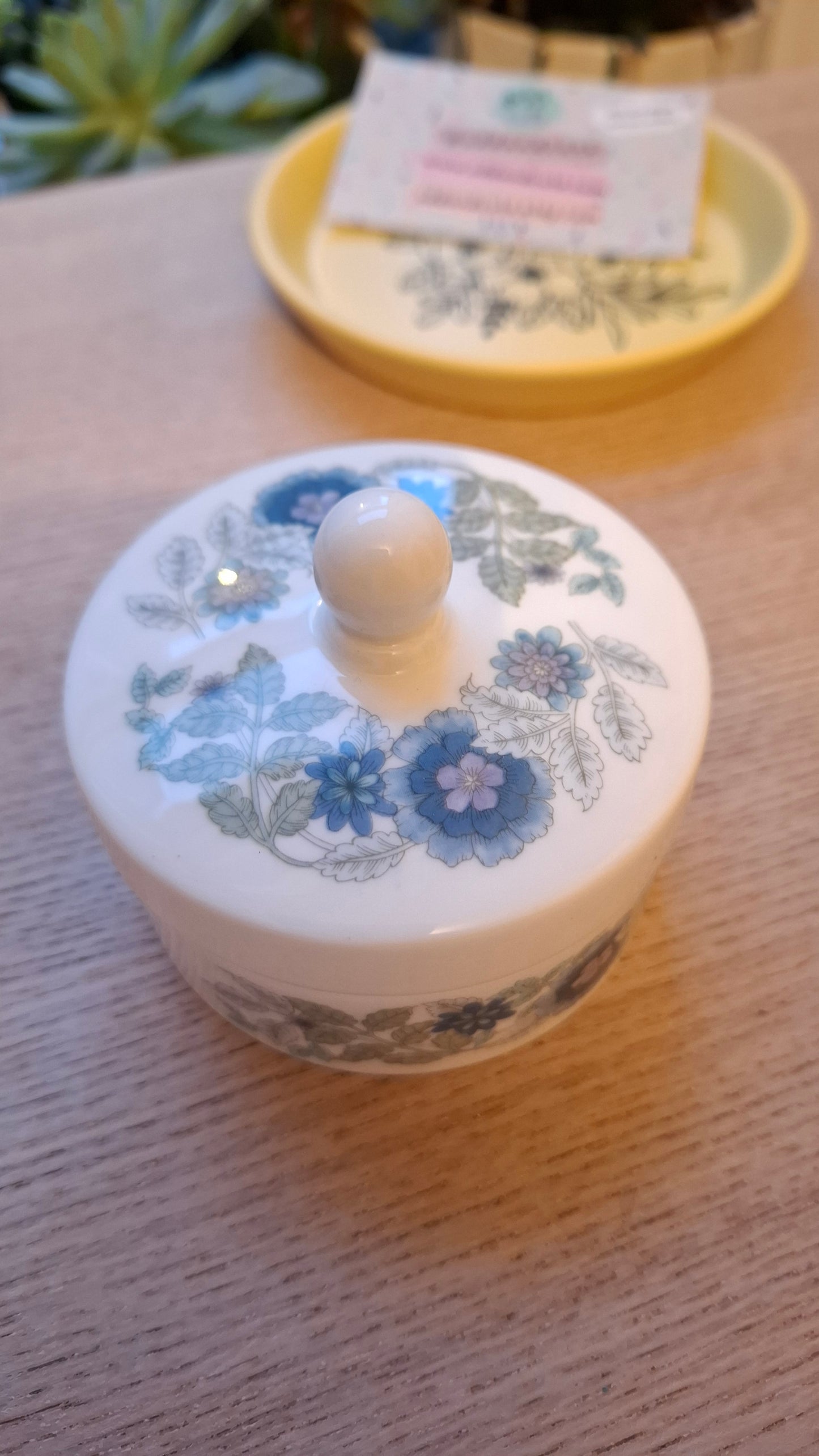 'Prick' Upcycled Wedgwood Blue Floral Trinket Pot