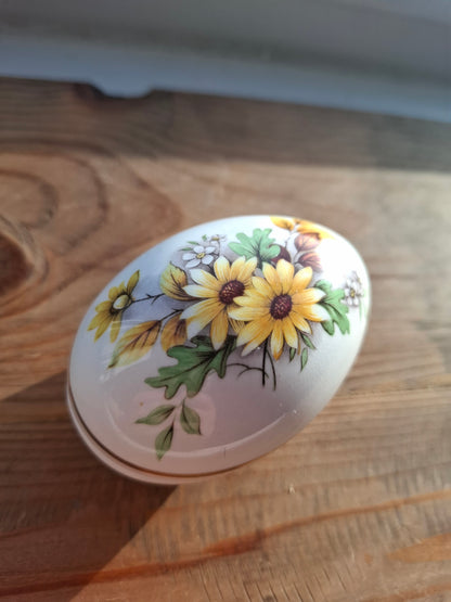 'Cunt' Upcycled Small Sunflower Egg Shaped Trinket Pot