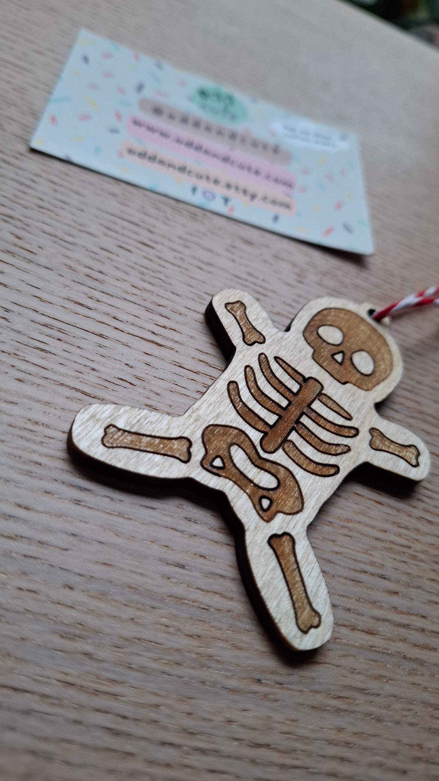 Wooden Skeleton Christmas Decoration