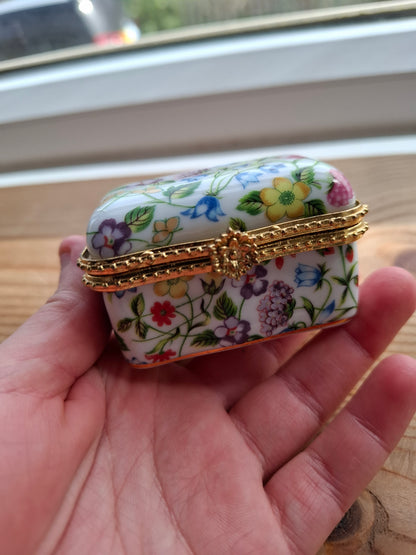 'Cunt' Upcycled Pretty Floral Trinket Pot With Clasp