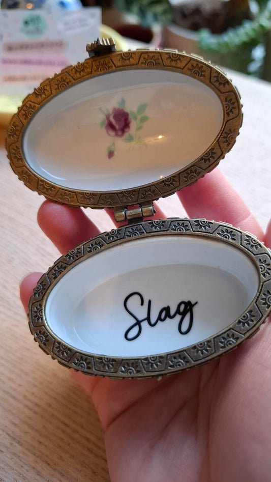 'Slag' Upcycled Oval Trinket Pot