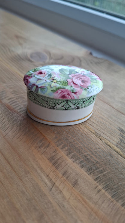 'Cunt' Upcycled Floral Oval Shaped Trinket Pot