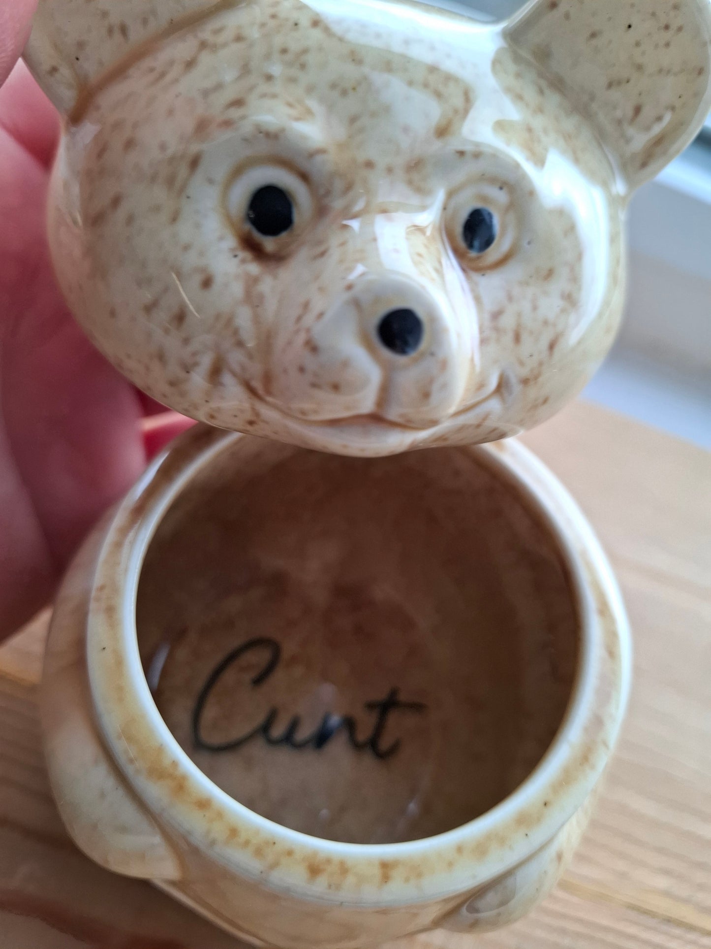 'Cunt' Upcycled Funny Looking Bear Trinket Pot