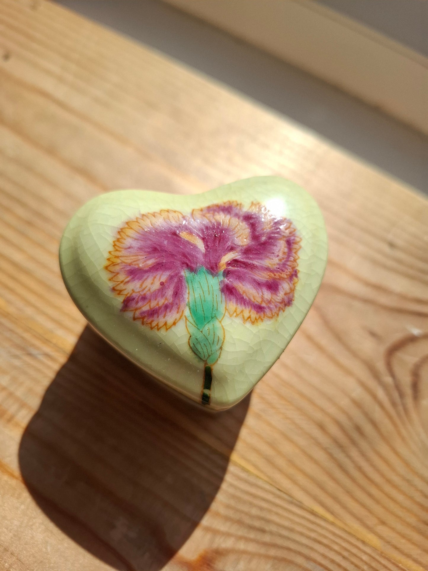 'Cunt' Upcycled Floral Bee Heart Shaped Trinket Pot