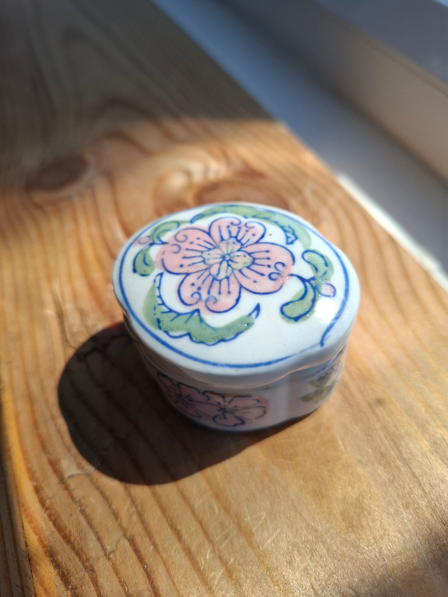 'Cunt' Upcycled Small Hand Painted Floral Trinket Pot