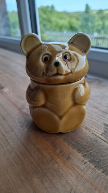 'Cunt' Upcycled Golden Brown Funny Looking Bear Trinket Pot