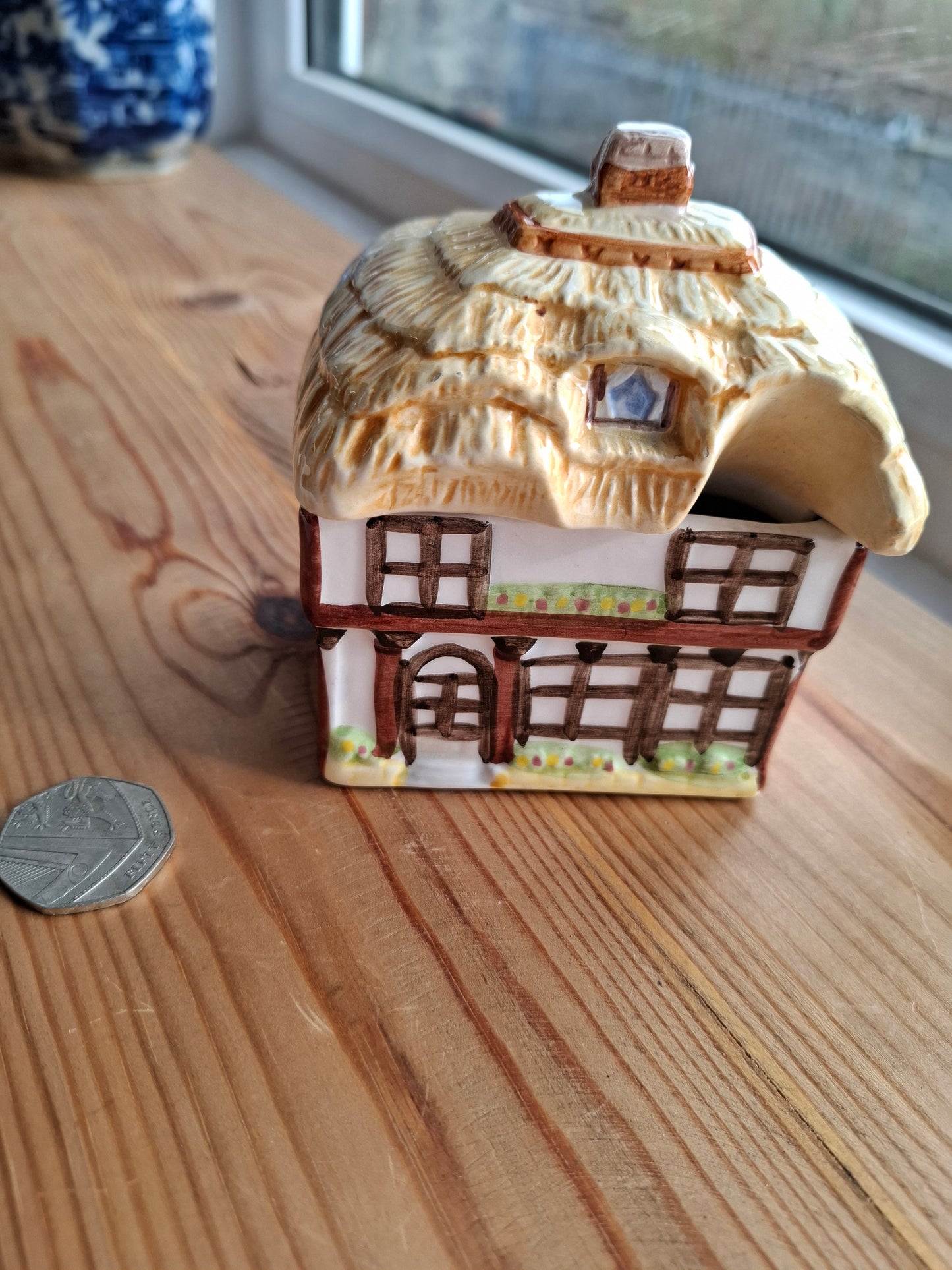 'Wanker' Upcycled Cottage House Ceramic Pot