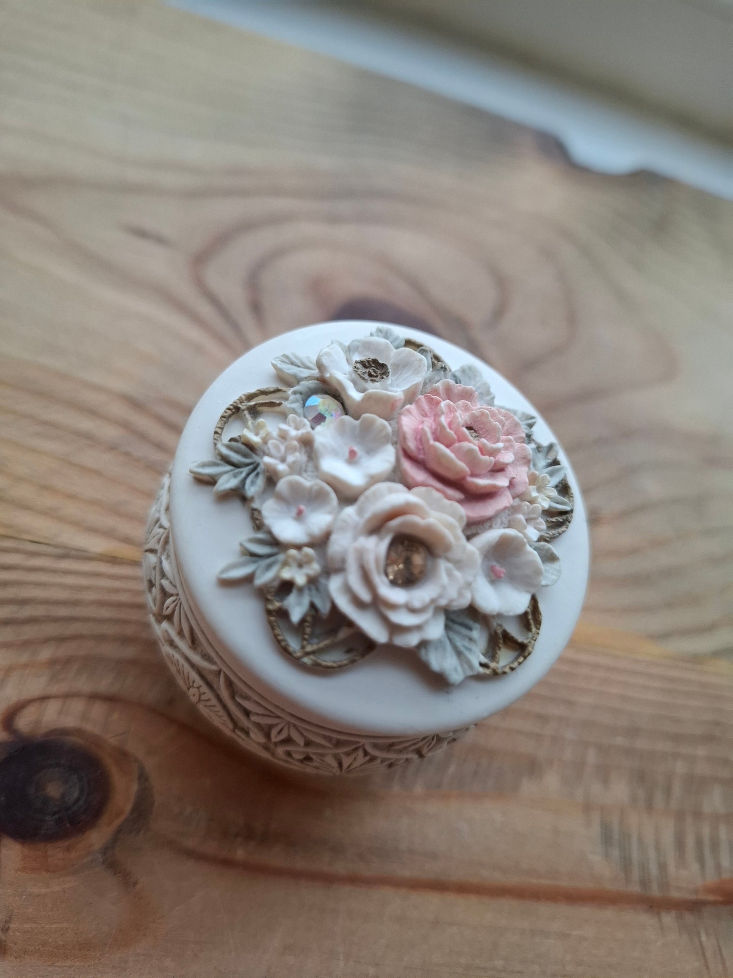 'Cunt' Upcycled Delicate Cream Trinket Pot
