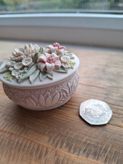 'Cunt' Upcycled Oval Shaped Floral Trinket Pot